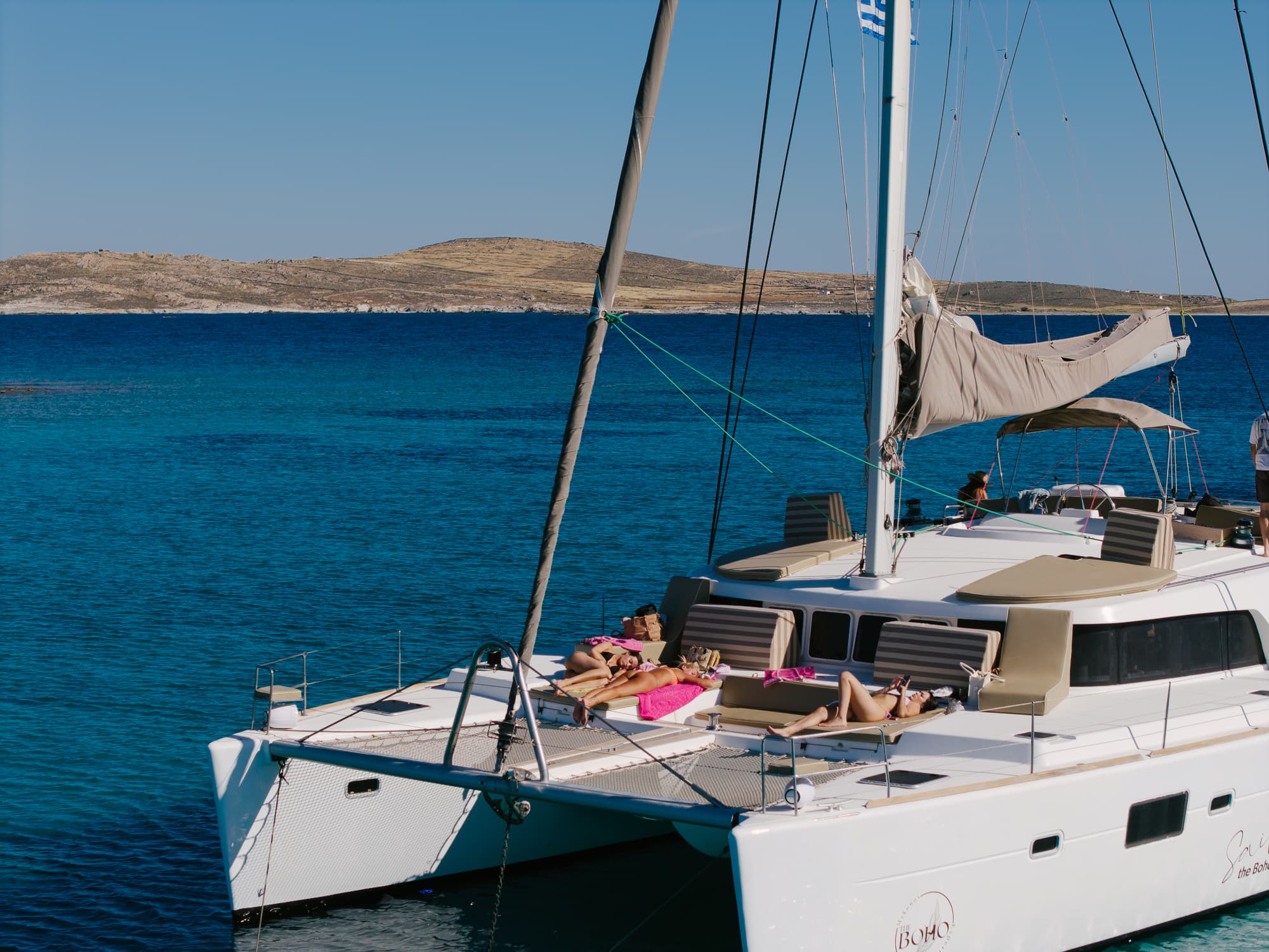 The Boho Experience — luxury catamaran cruise, Mykonos